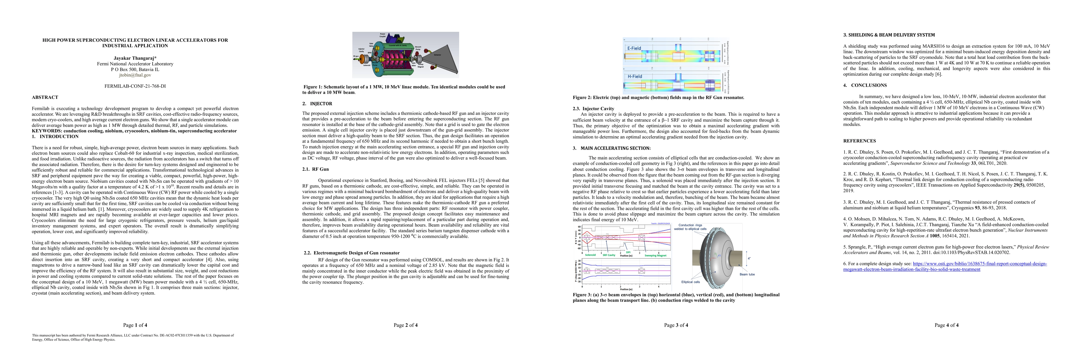 Thumbnail for High Power Superconducting Electron Linear Accelerators For Industrial
  Application