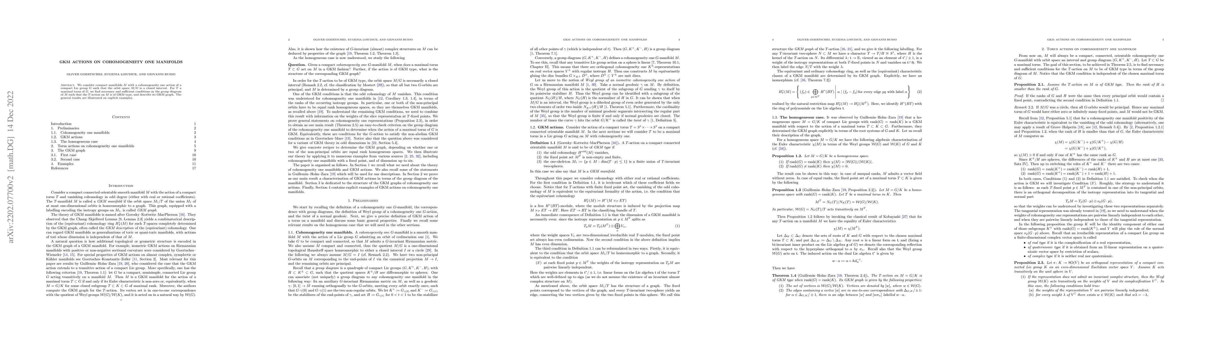 Thumbnail for GKM actions on cohomogeneity one manifolds