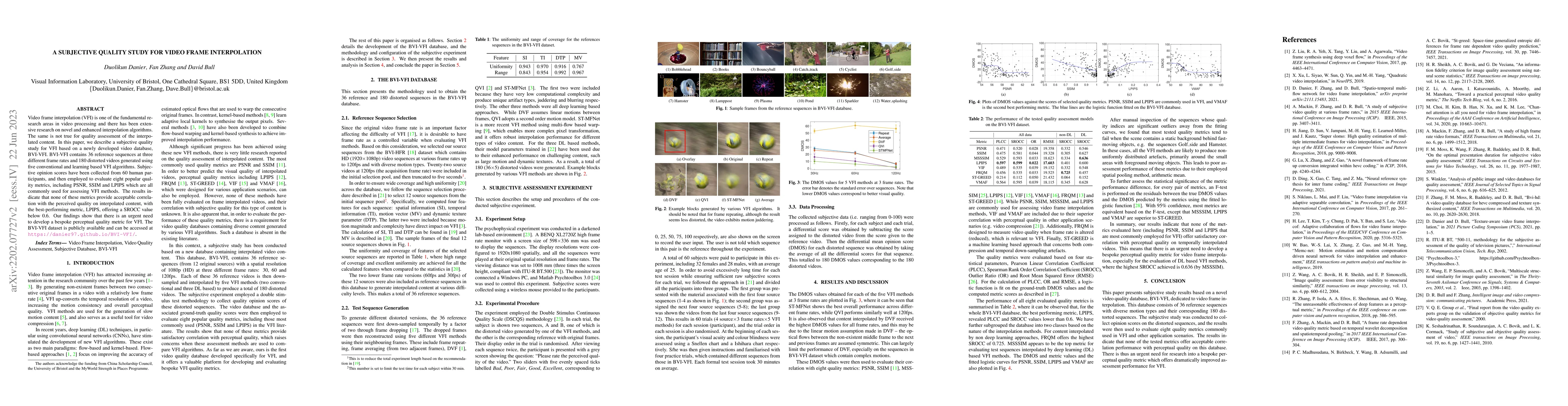 Thumbnail for A Subjective Quality Study for Video Frame Interpolation