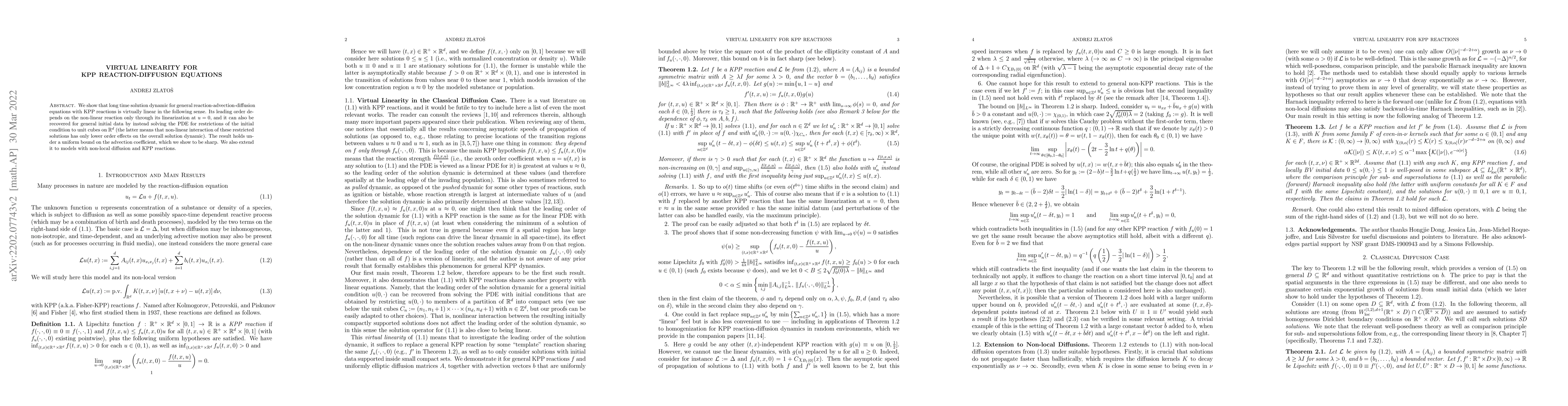 Thumbnail for Virtual Linearity for KPP Reaction-Diffusion Equations