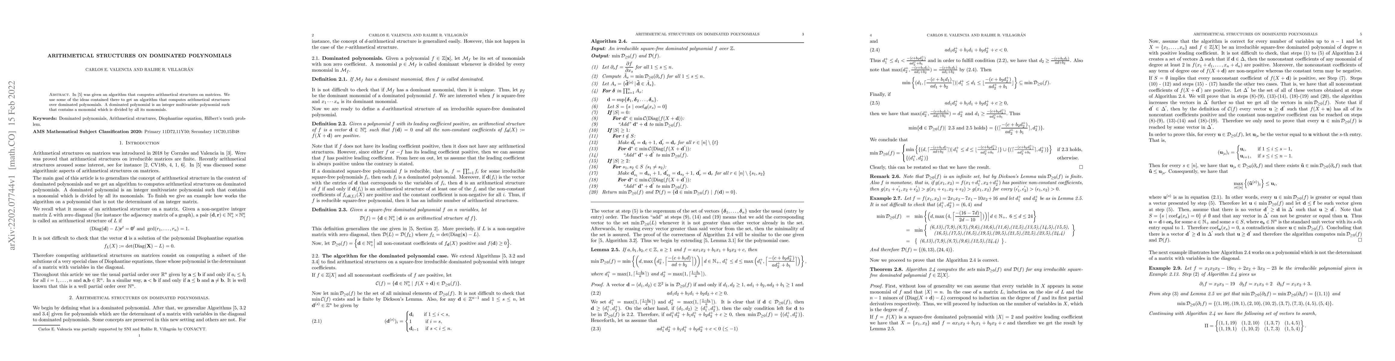 Thumbnail for Arithmetical structures on dominated polynomials