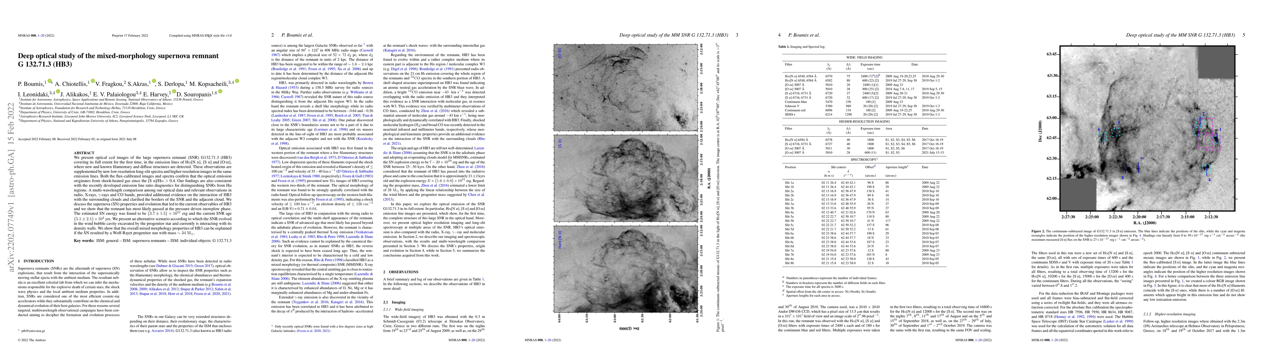 Thumbnail for Deep optical study of the mixed-morphology supernova remnant G 132.7+1.3
  (HB3)