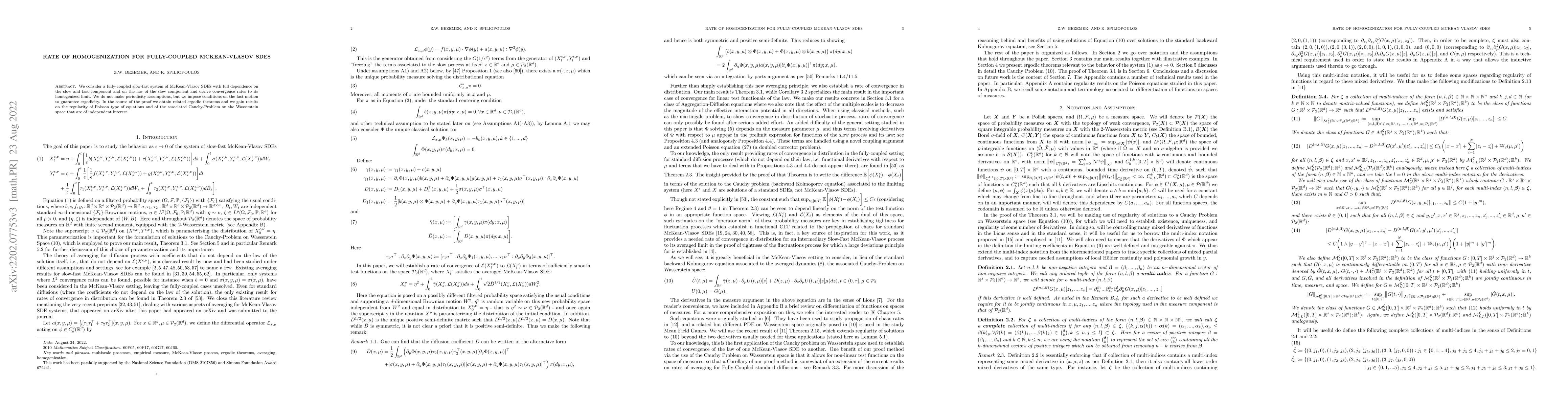 Thumbnail for Rate of homogenization for fully-coupled McKean-Vlasov SDEs