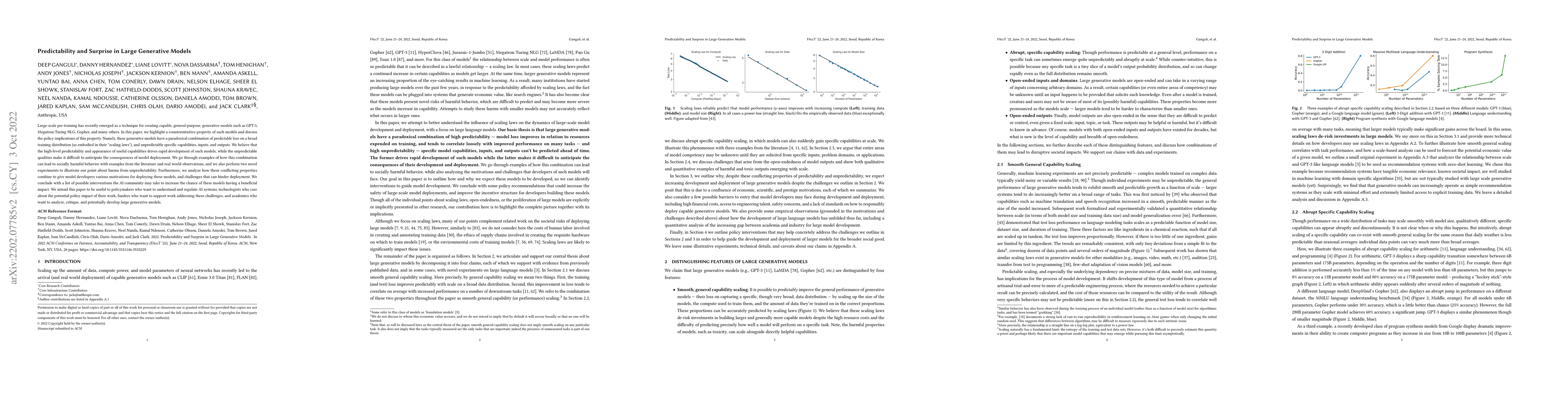 Thumbnail for Predictability and Surprise in Large Generative Models