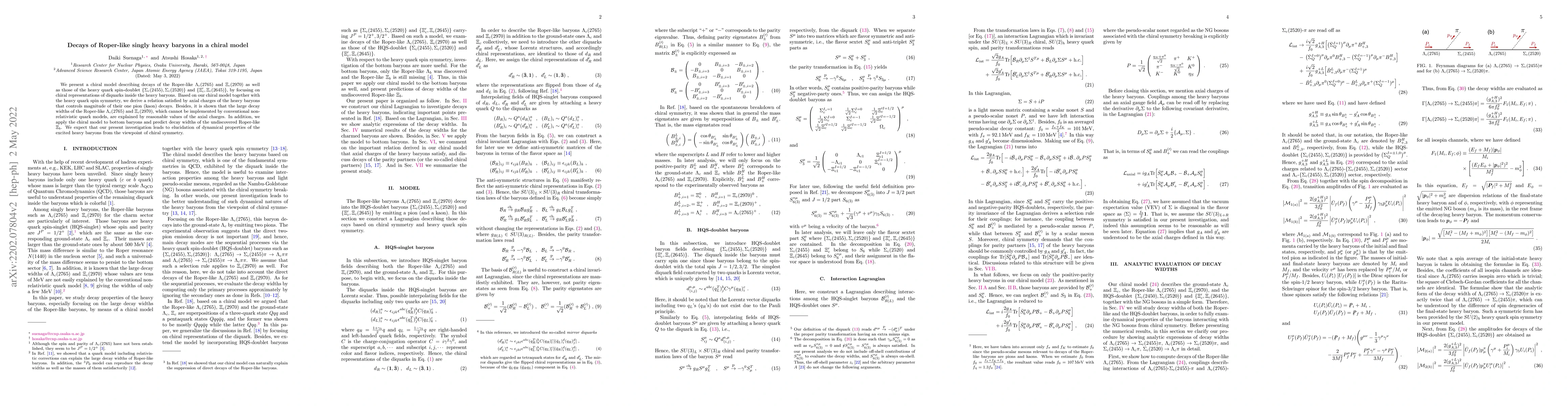 Thumbnail for Decays of Roper-like singly heavy baryons in a chiral model