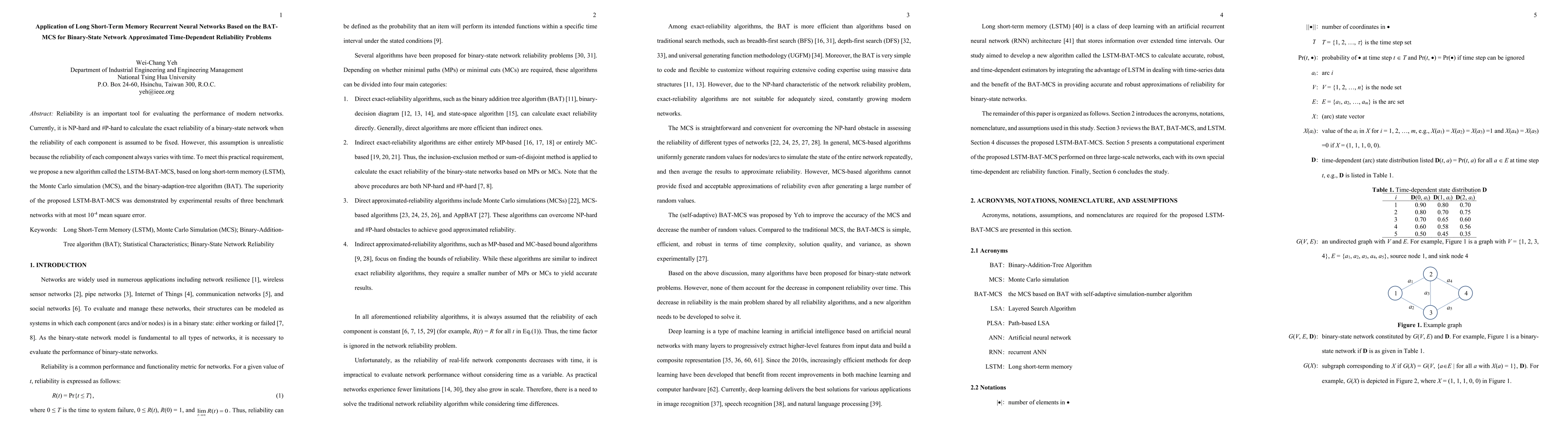 Thumbnail for Application of Long Short-Term Memory Recurrent Neural Networks Based on
  the BAT-MCS for Binary-State Network Approximated Time-Dependent Reliability
  Problems