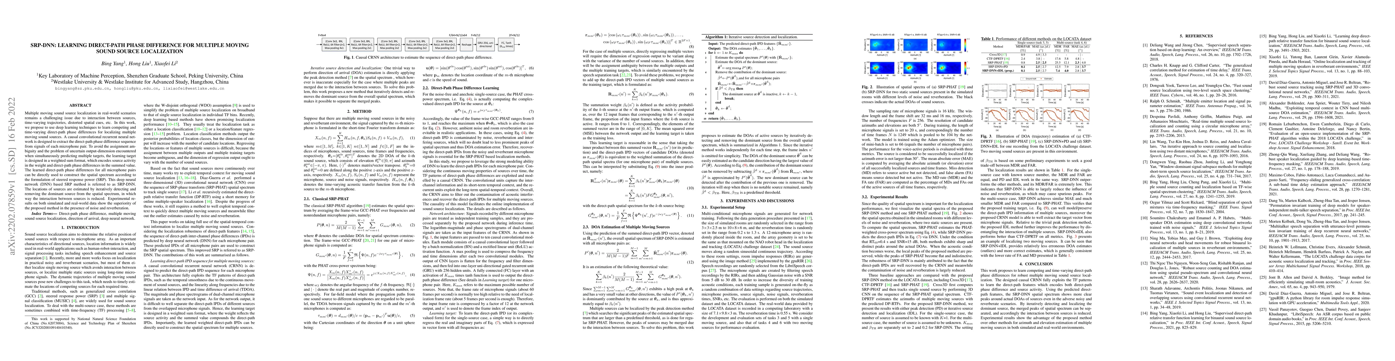 Thumbnail for SRP-DNN: Learning Direct-Path Phase Difference for Multiple Moving Sound
  Source Localization