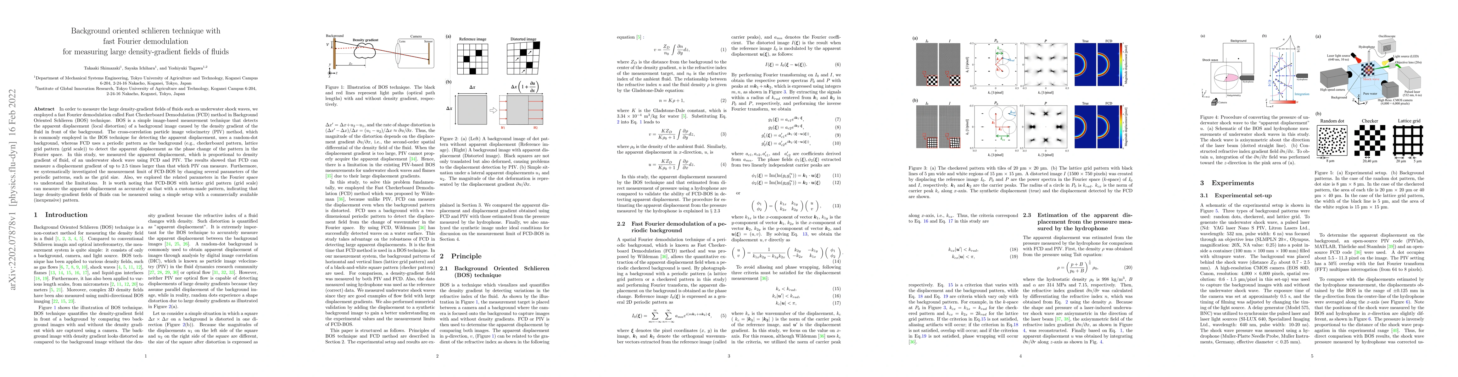 Thumbnail for Background oriented schlieren technique with fast Fourier demodulation
  for measuring large density-gradient fields of fluids