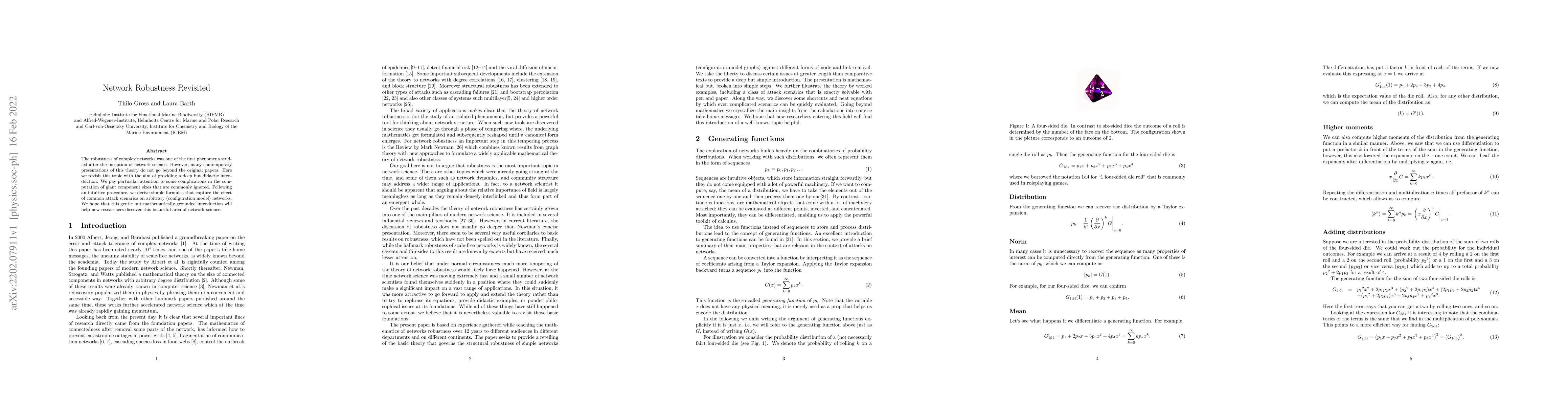 Thumbnail for Network Robustness Revisited