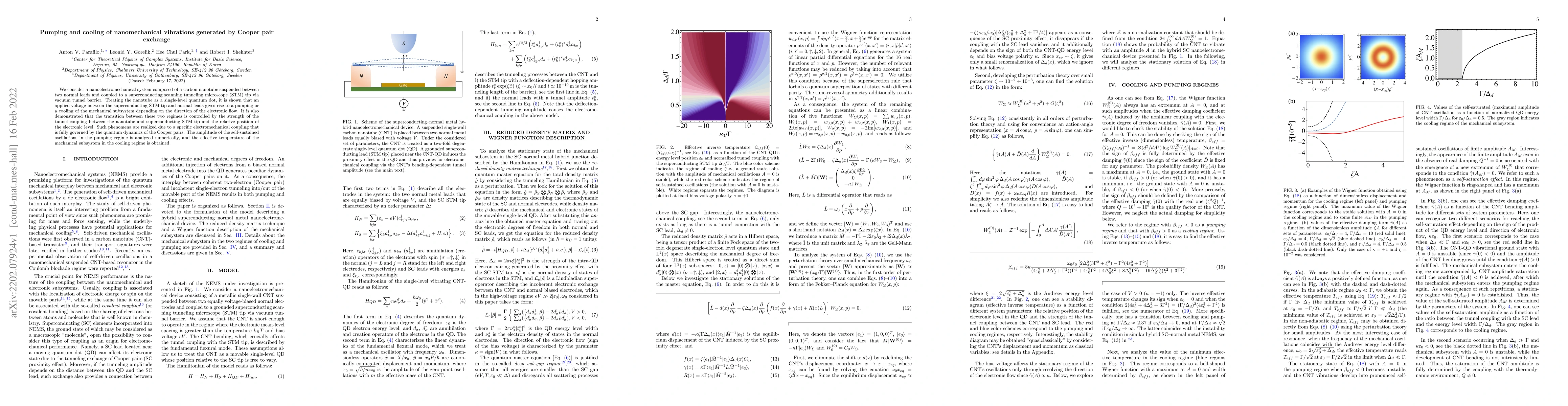 Thumbnail for Pumping and cooling of nanomechanical vibrations generated by Cooper
  pair exchange