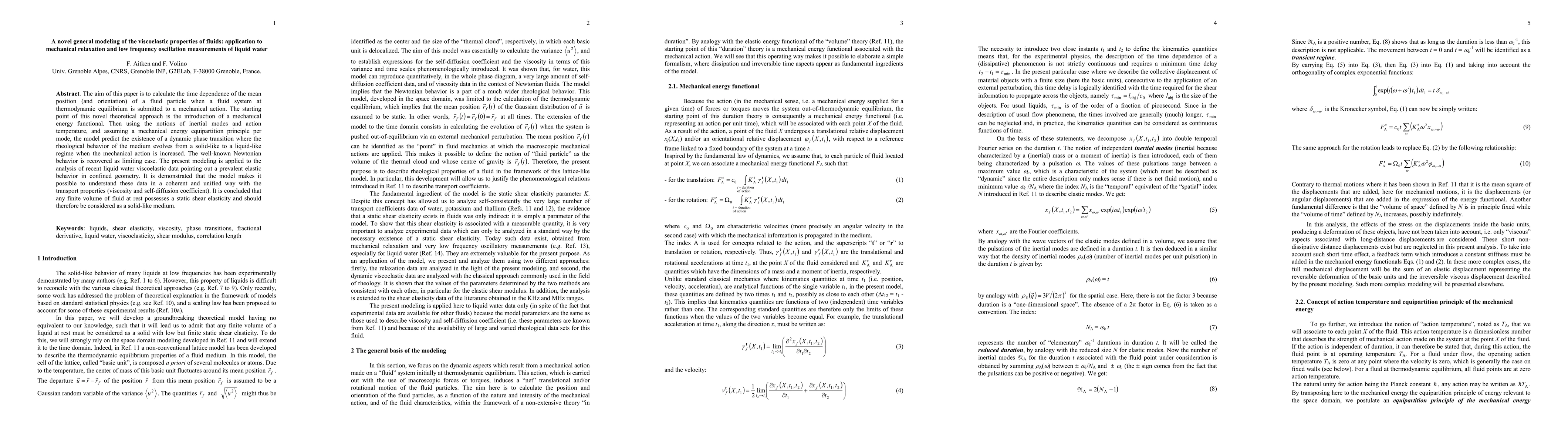Thumbnail for A novel general modeling of the viscoelastic properties of fluids:
  application to mechanical relaxation and low frequency oscillation
  measurements of liquid water