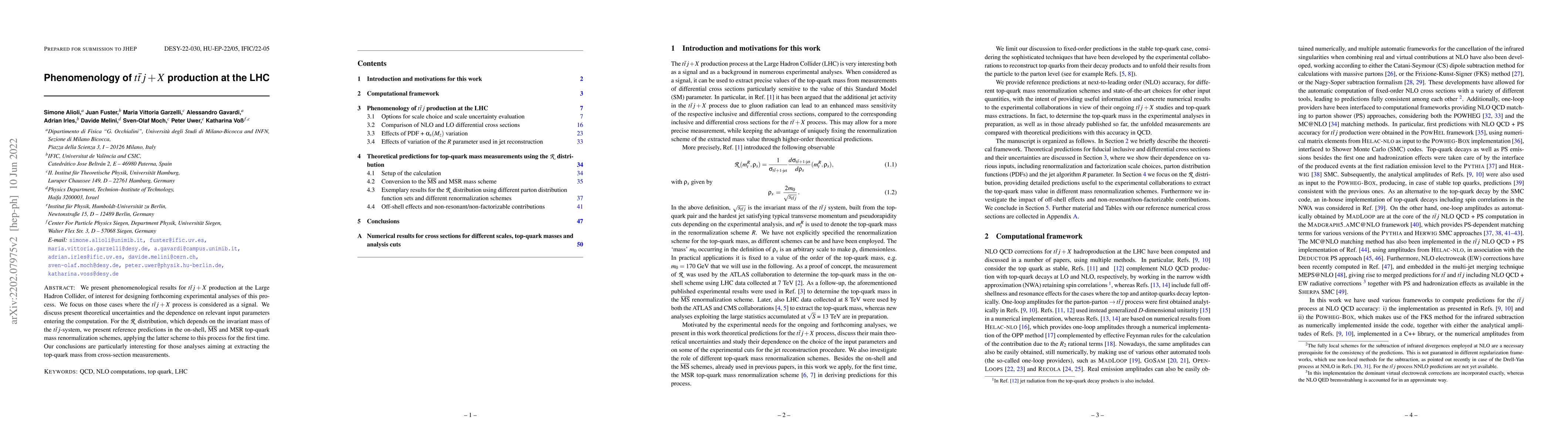 Thumbnail for Phenomenology of $t\bar{t}j + X$ production at the LHC