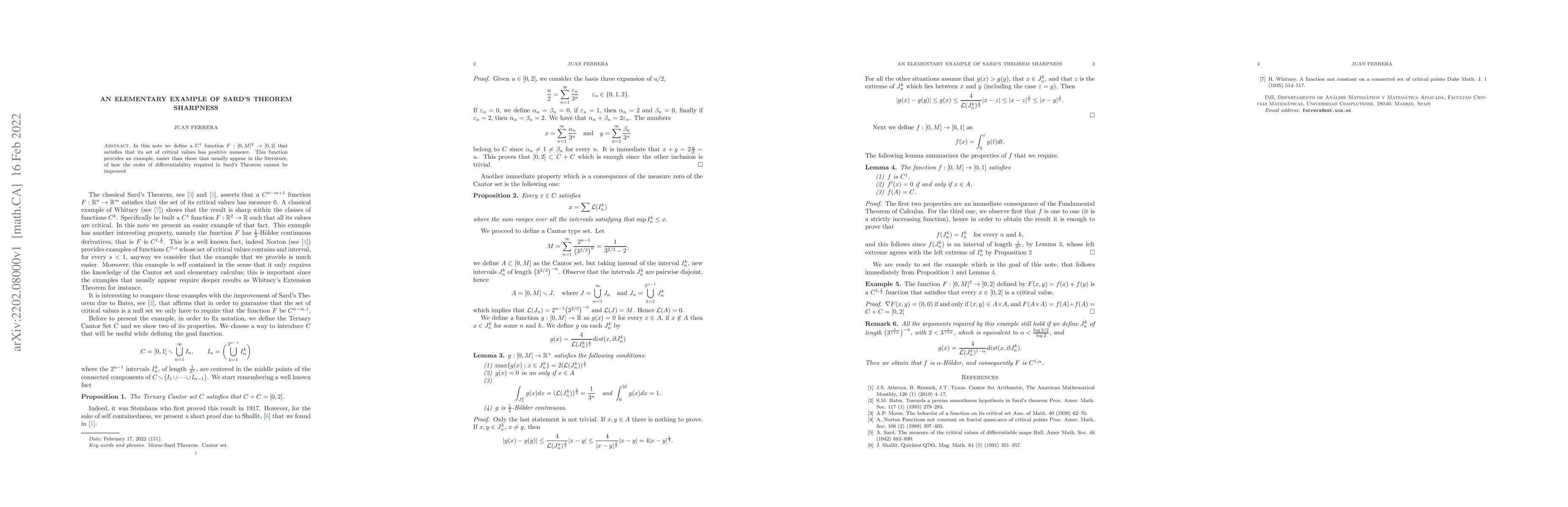 Thumbnail for An elementary example of Sard's Theorem sharpness