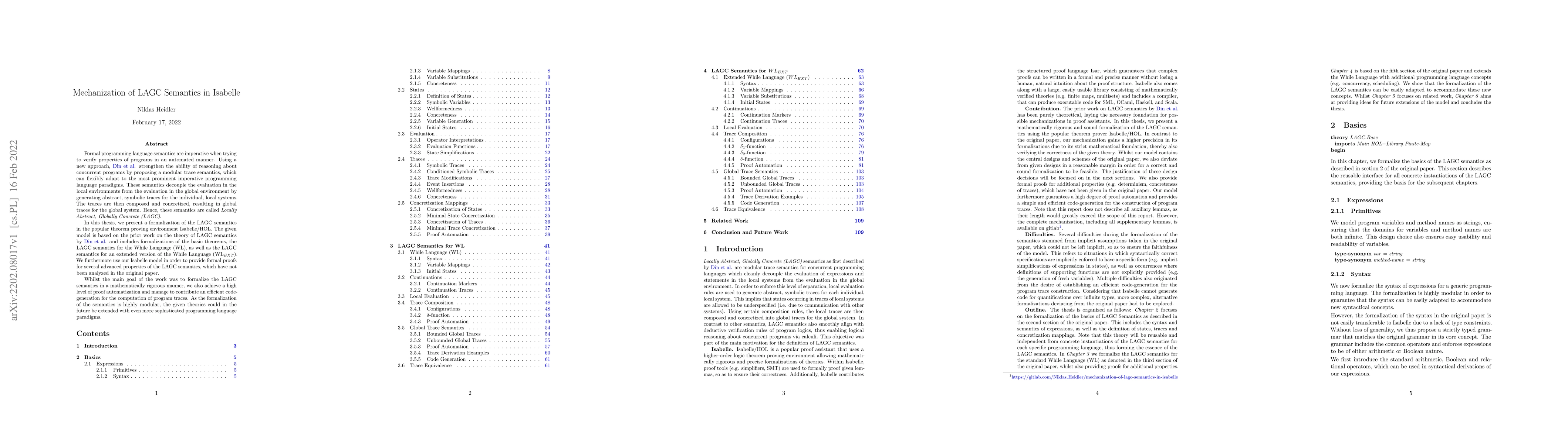 Thumbnail for Mechanization of LAGC Semantics in Isabelle