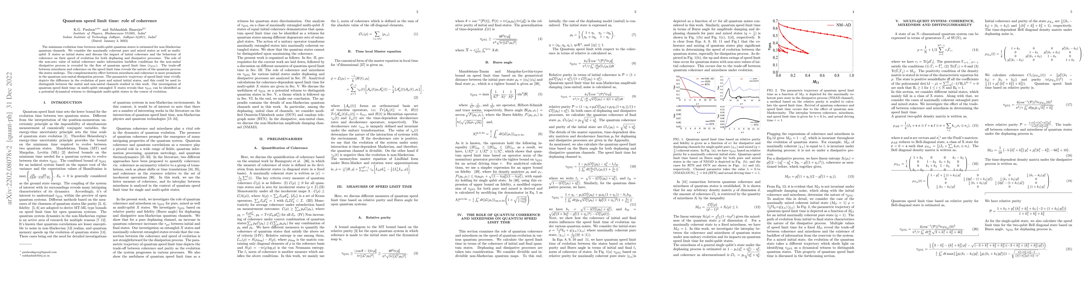 Thumbnail for Quantum speed limit time: role of coherence