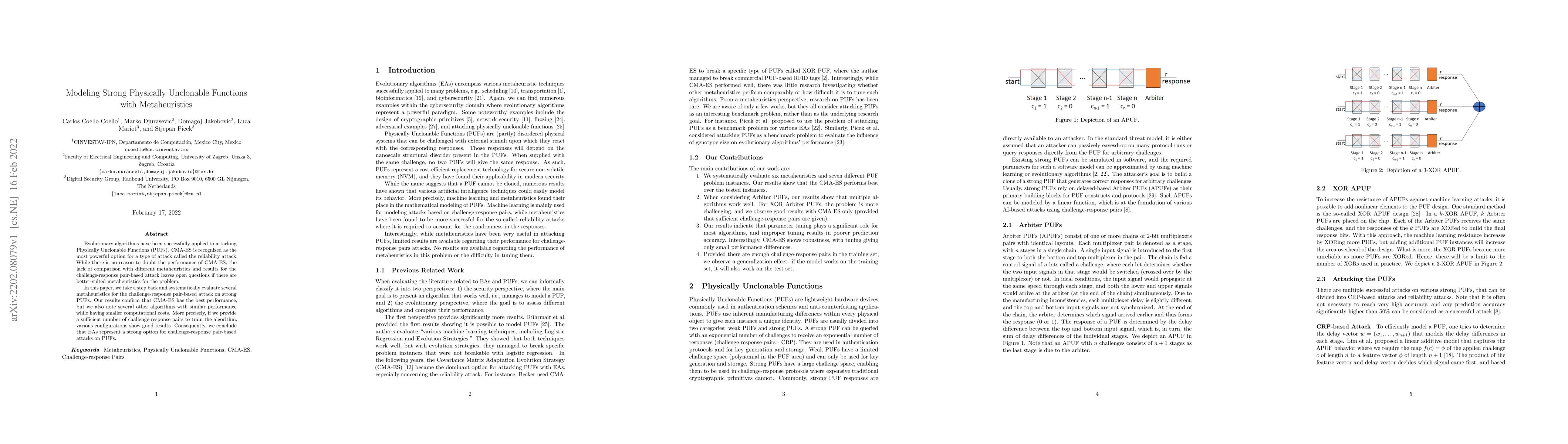 Thumbnail for Modeling Strong Physically Unclonable Functions with Metaheuristics