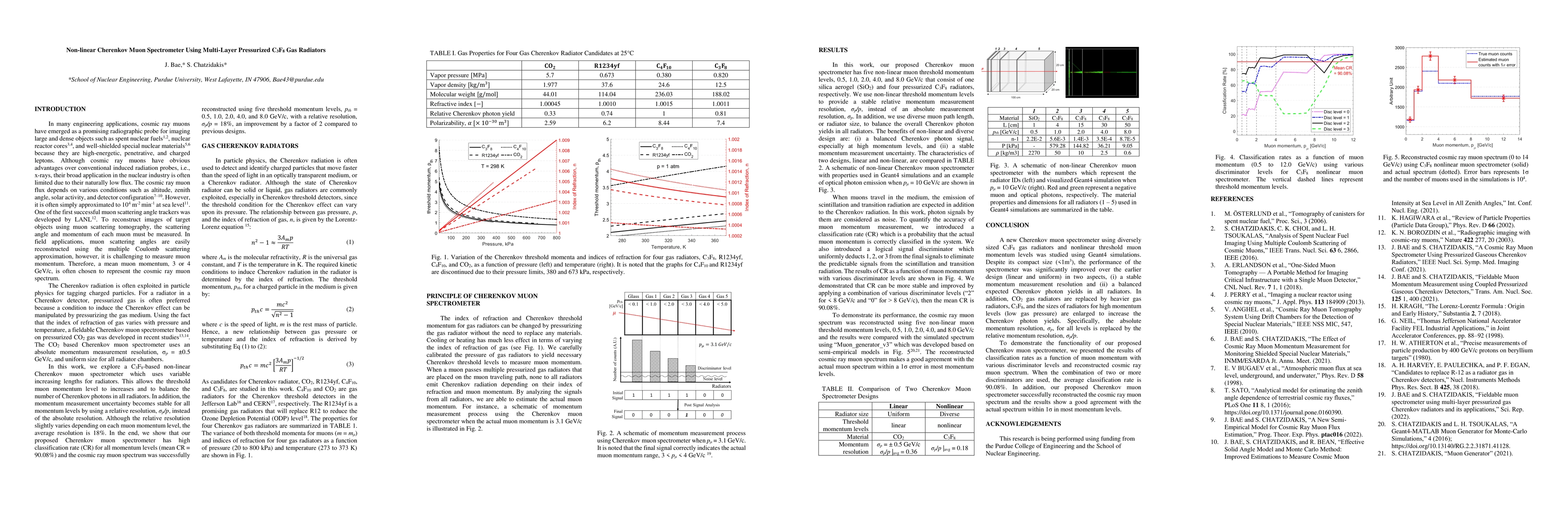 Thumbnail for Non-linear Cherenkov Muon Spectrometer Using Multi-Layer Pressurized
  C3F8 Gas Radiators
