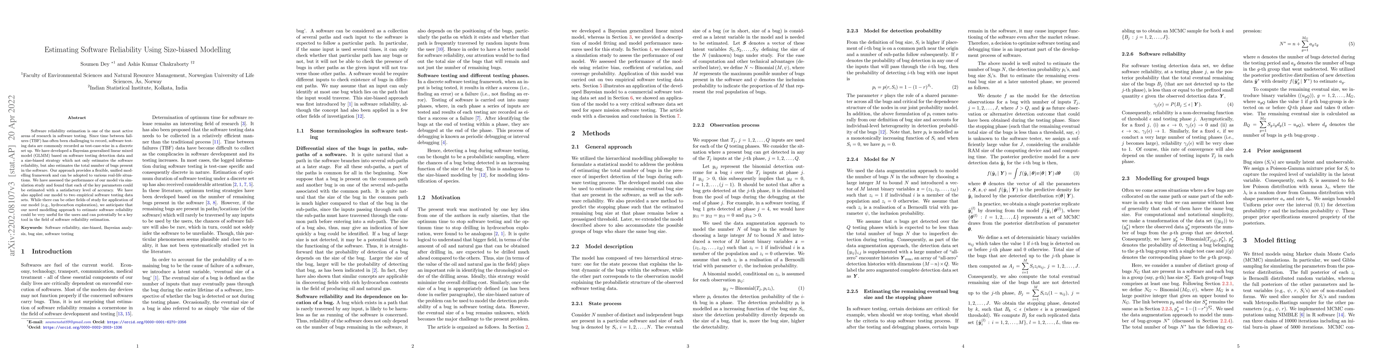 Thumbnail for Estimating Software Reliability Using Size-biased Modelling
