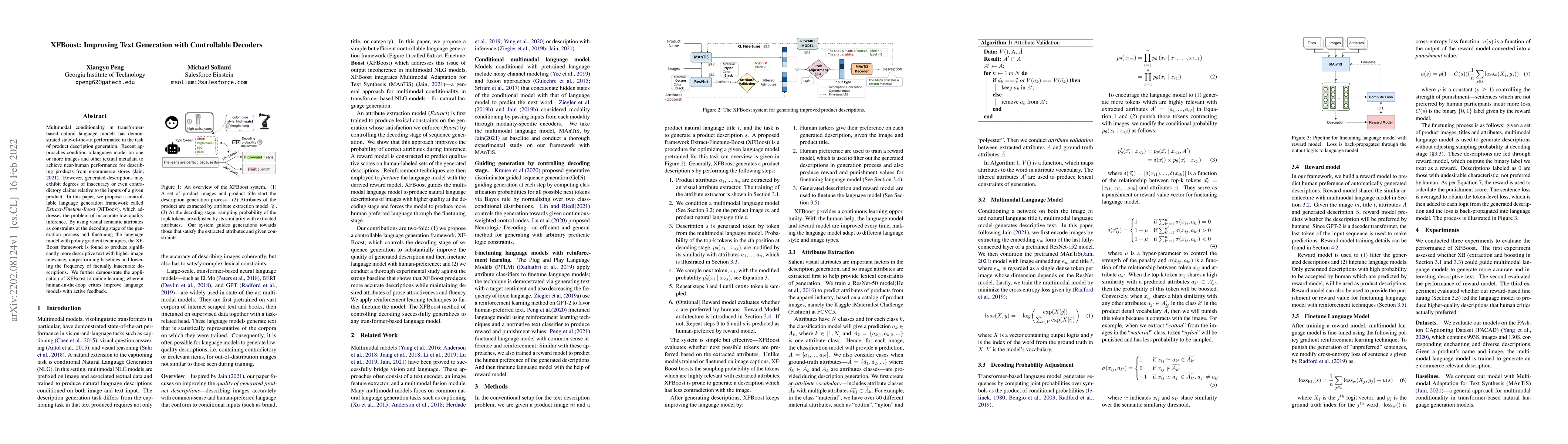 Thumbnail for XFBoost: Improving Text Generation with Controllable Decoders