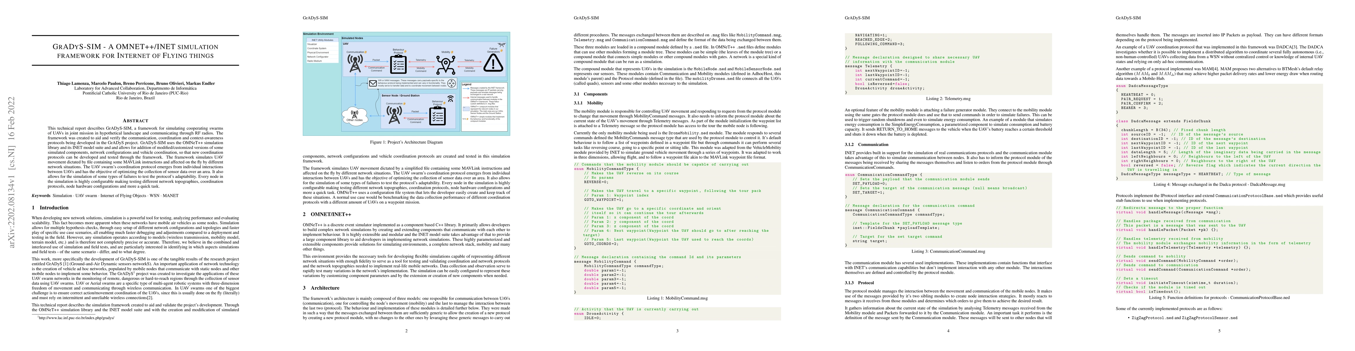 Thumbnail for GrADyS-SIM -- A OMNET++/INET simulation framework for Internet of Flying
  things