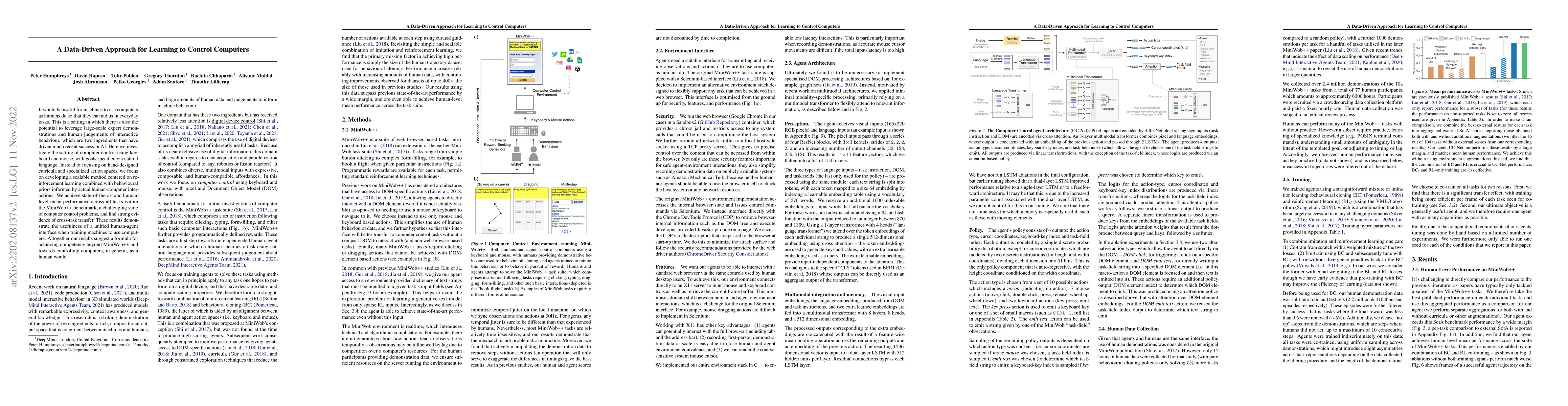Thumbnail for A data-driven approach for learning to control computers