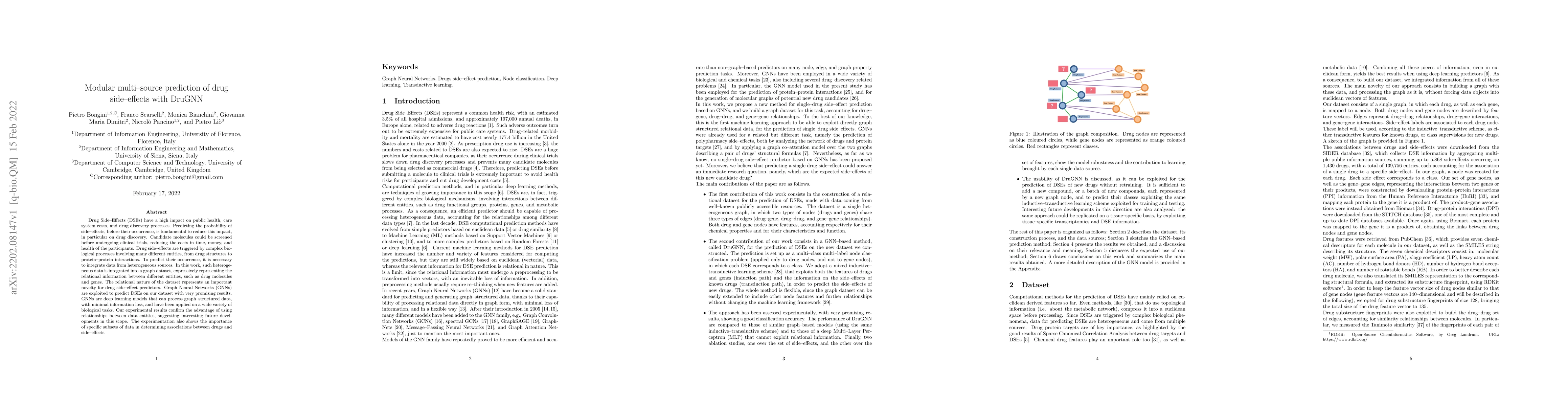 Thumbnail for Modular multi-source prediction of drug side-effects with DruGNN