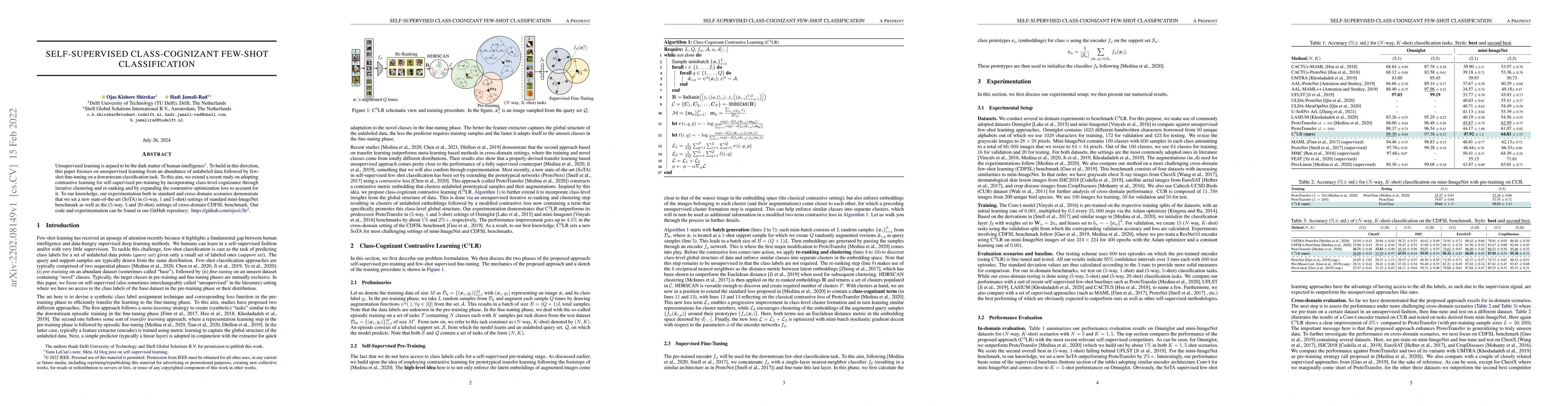 Thumbnail for Self-Supervised Class-Cognizant Few-Shot Classification