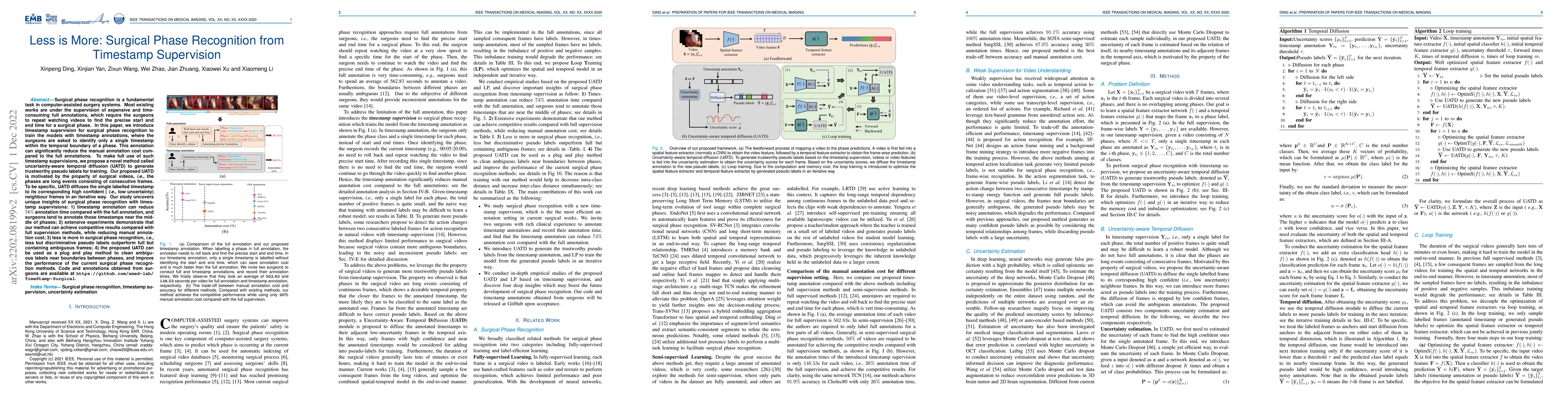 Thumbnail for Less is More: Surgical Phase Recognition from Timestamp Supervision