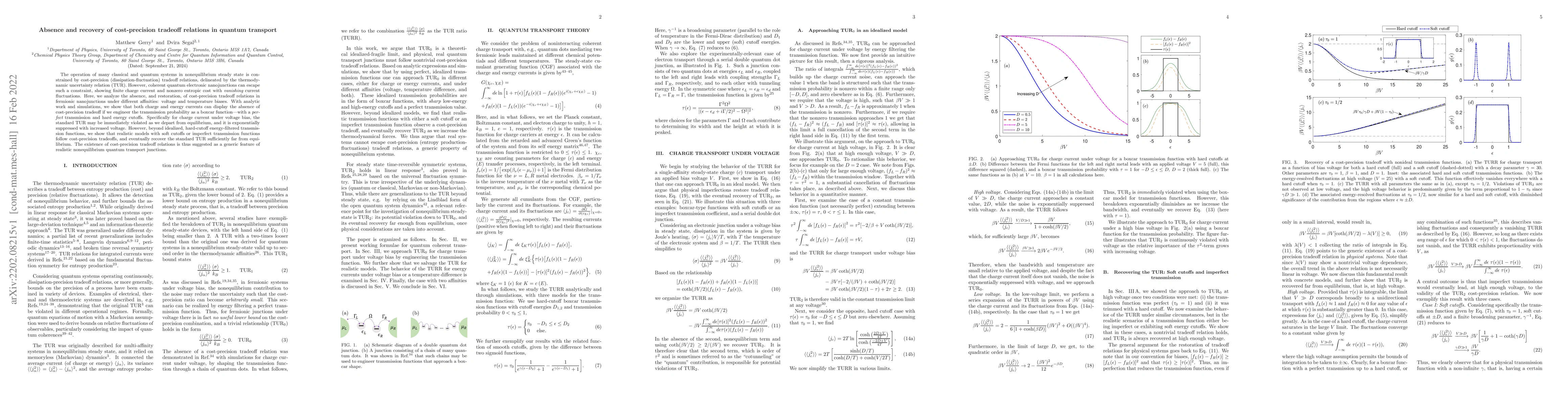 Thumbnail for Absence and recovery of cost-precision tradeoff relations in quantum
  transport