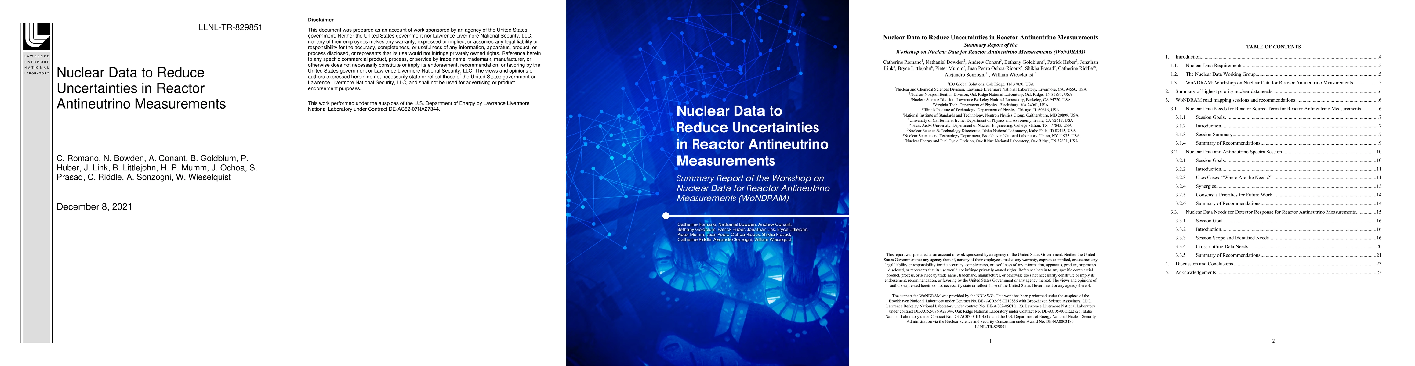 Thumbnail for Nuclear Data to Reduce Uncertainties in Reactor Antineutrino
  Measurements: Summary Report of the Workshop on Nuclear Data for Reactor
  Antineutrino Measurements (WoNDRAM)