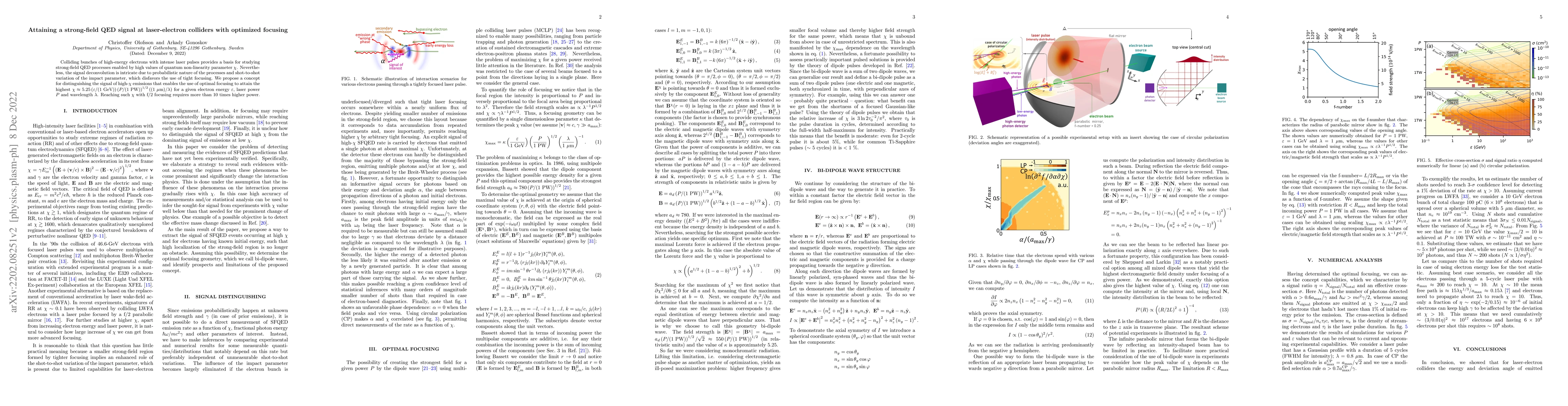 Thumbnail for Attaining a strong-field QED signal at laser-electron colliders with
  optimized focusing