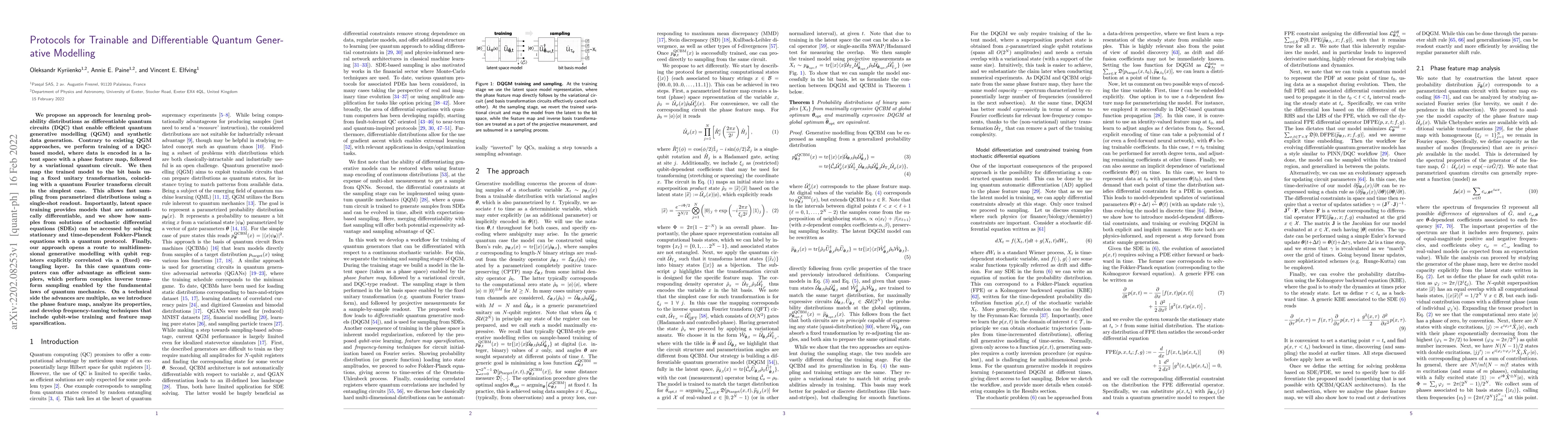 Thumbnail for Protocols for Trainable and Differentiable Quantum Generative Modelling