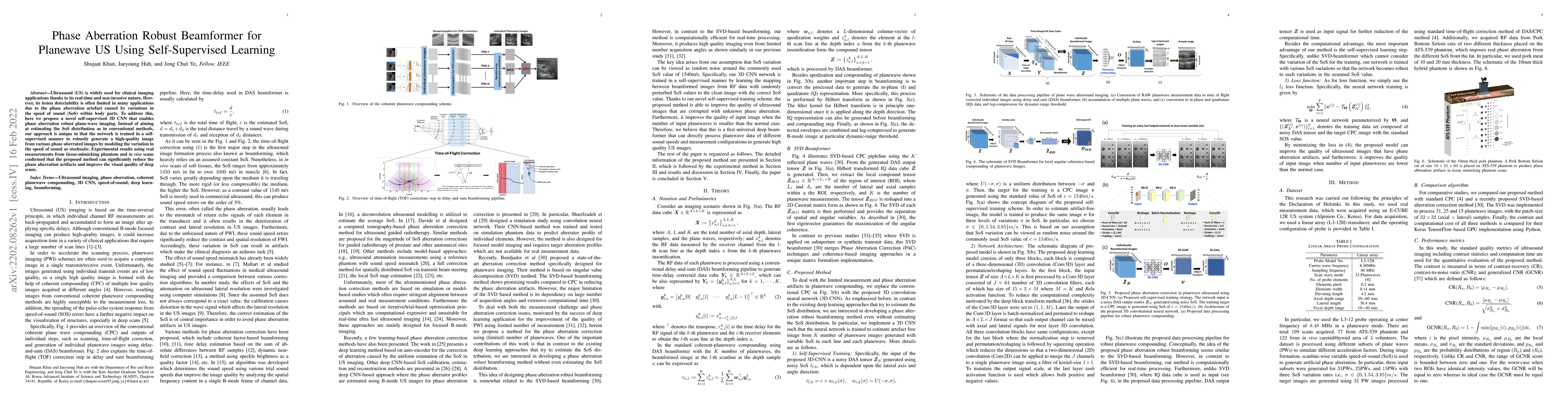 Thumbnail for Phase Aberration Robust Beamformer for Planewave US Using
  Self-Supervised Learning