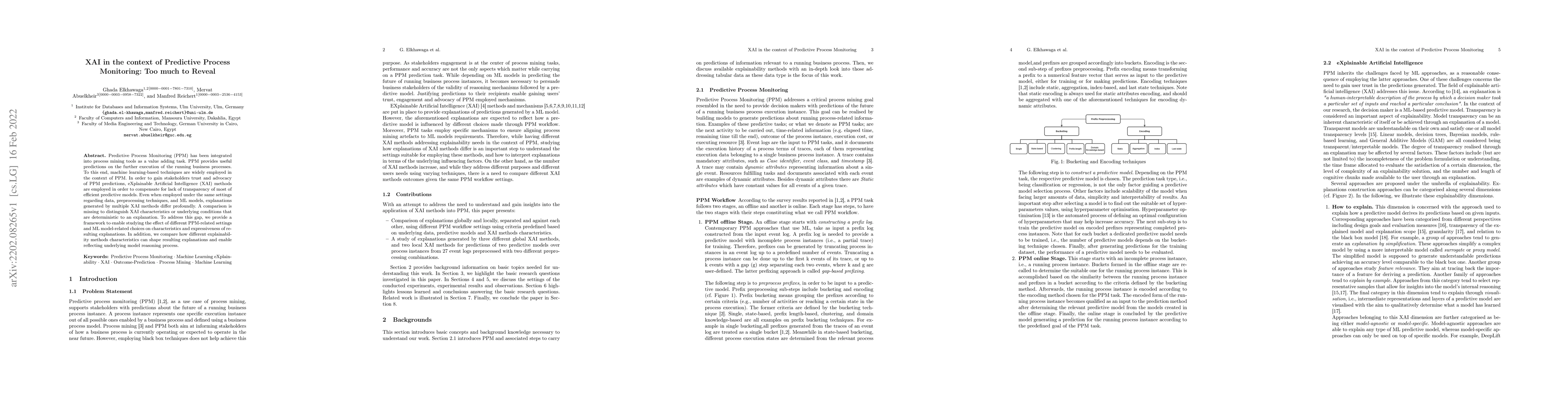 Thumbnail for XAI in the context of Predictive Process Monitoring: Too much to Reveal