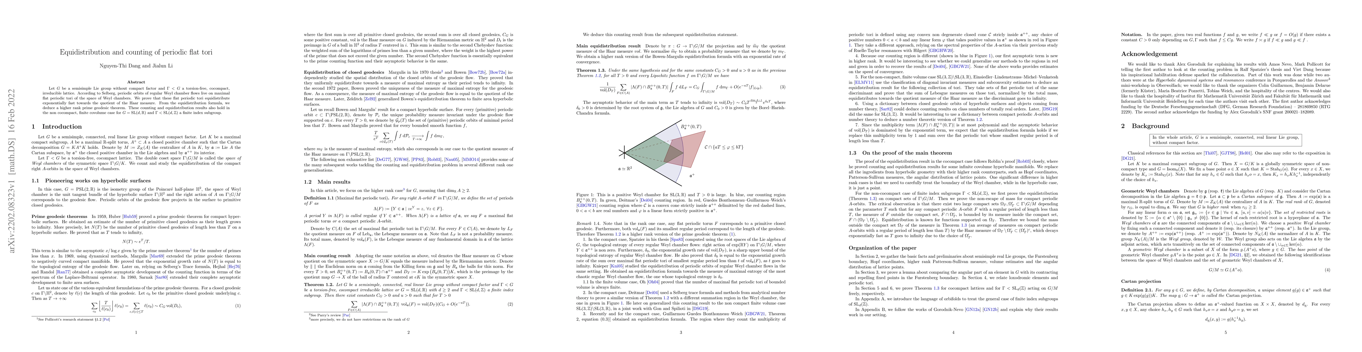 Thumbnail for Equidistribution and counting of periodic flat tori