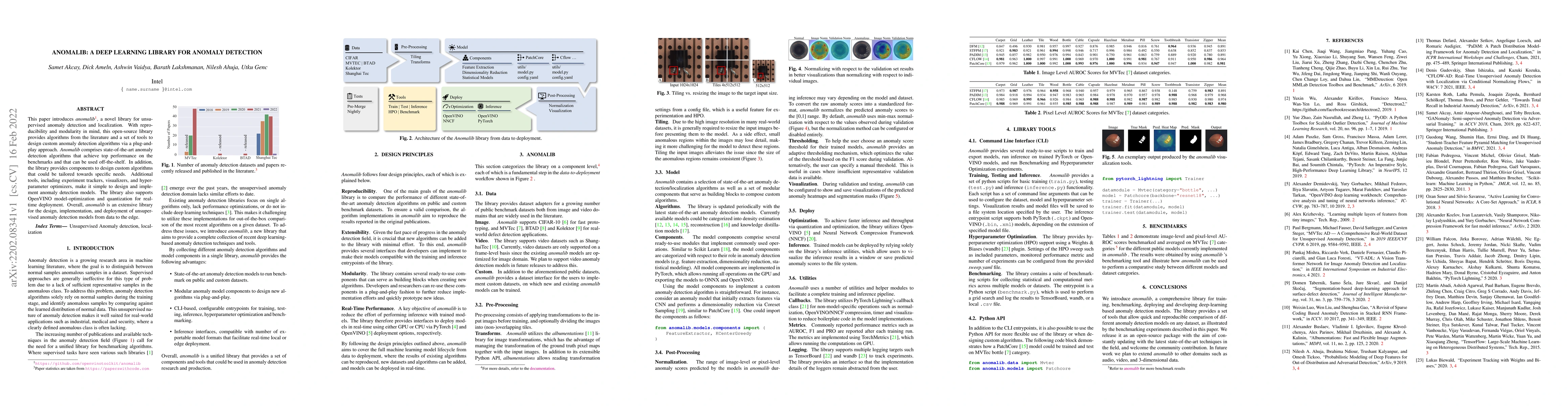 Thumbnail for Anomalib: A Deep Learning Library for Anomaly Detection