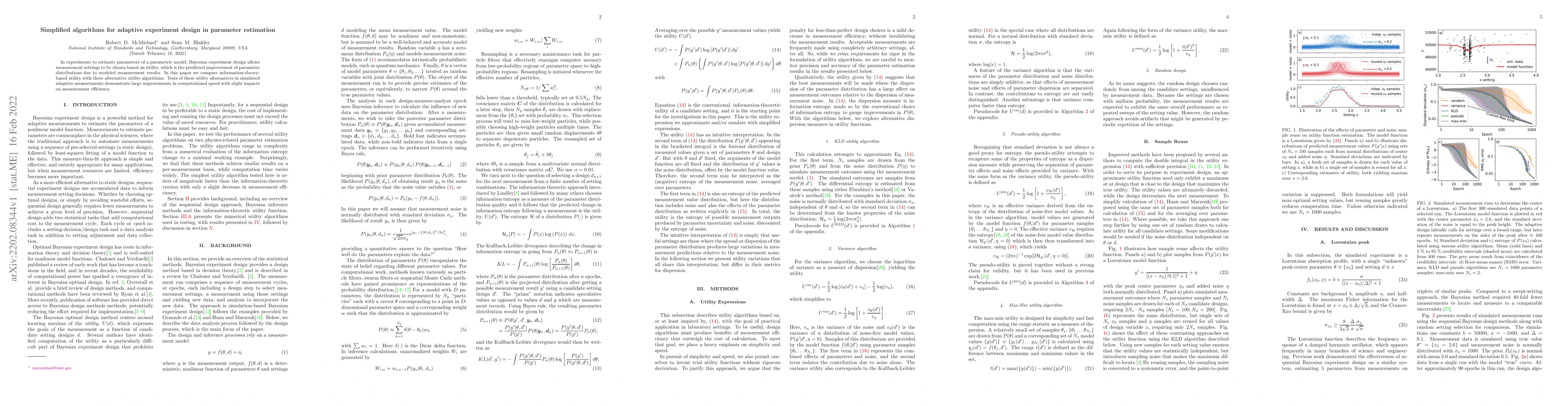 Thumbnail for Simplified algorithms for adaptive experiment design in parameter
  estimation