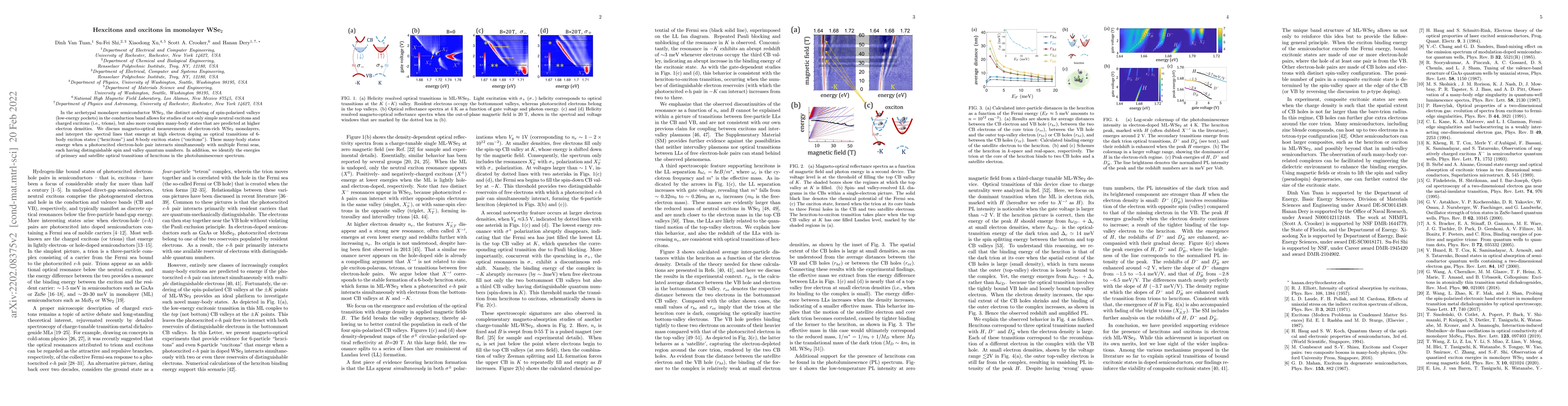 Thumbnail for Hexcitons and oxcitons in monolayer WSe$_2$