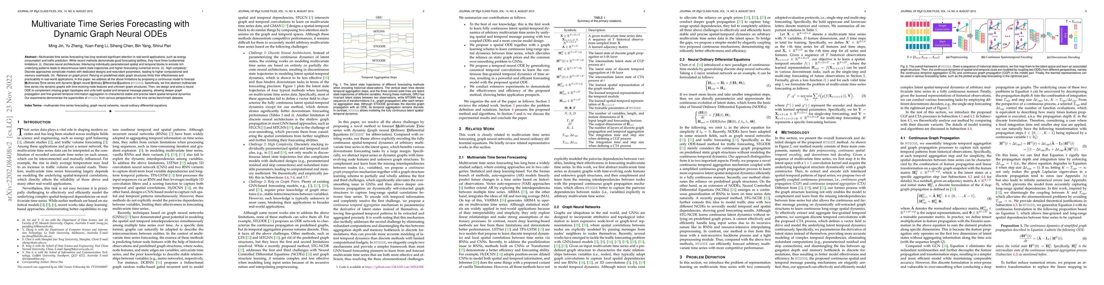 Thumbnail for Multivariate Time Series Forecasting with Dynamic Graph Neural ODEs
