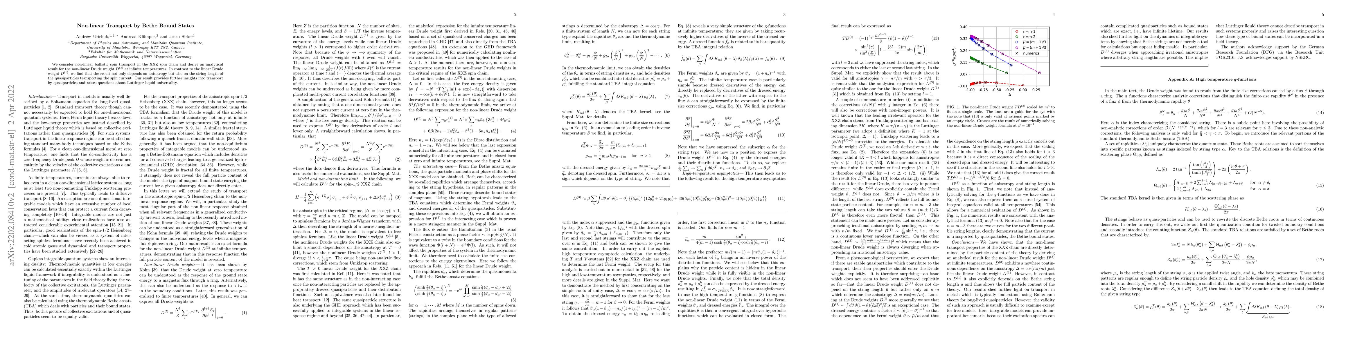 Thumbnail for Non-linear Transport by Bethe Bound States