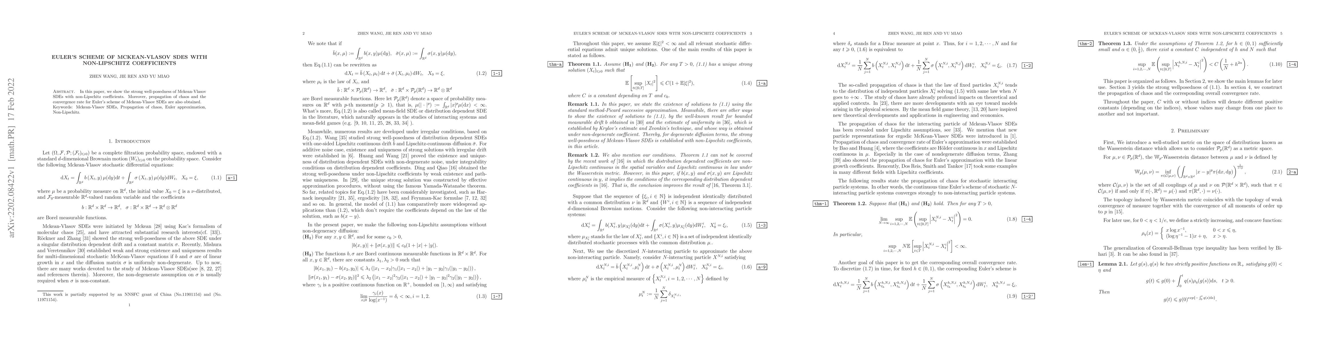 Thumbnail for Euler's scheme of Mckean-Vlasov SDEs with non-Lipschitz coefficients