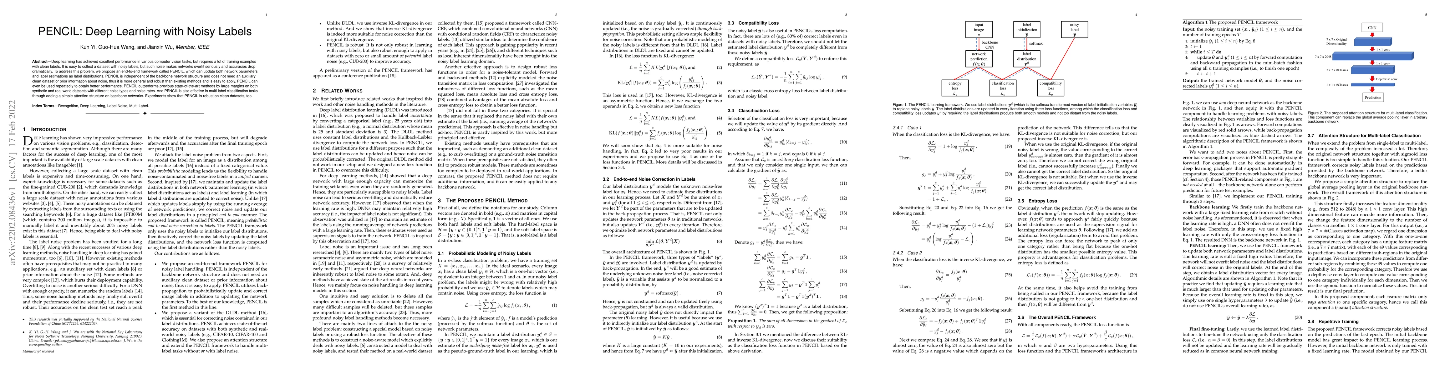 Thumbnail for PENCIL: Deep Learning with Noisy Labels