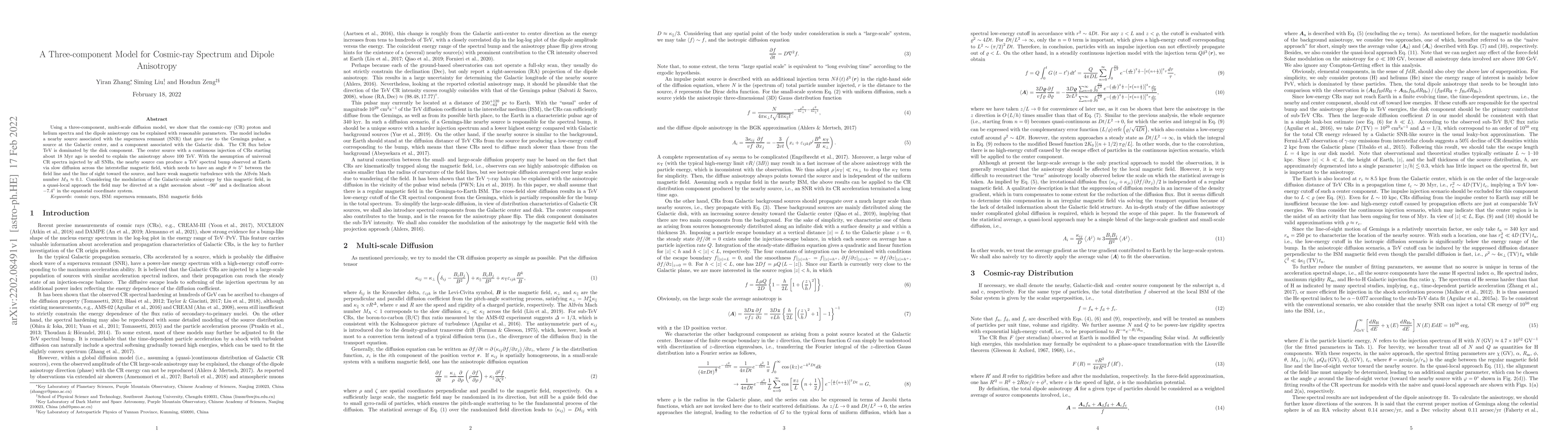 Thumbnail for A Three-component Model for Cosmic-ray Spectrum and Dipole Anisotropy