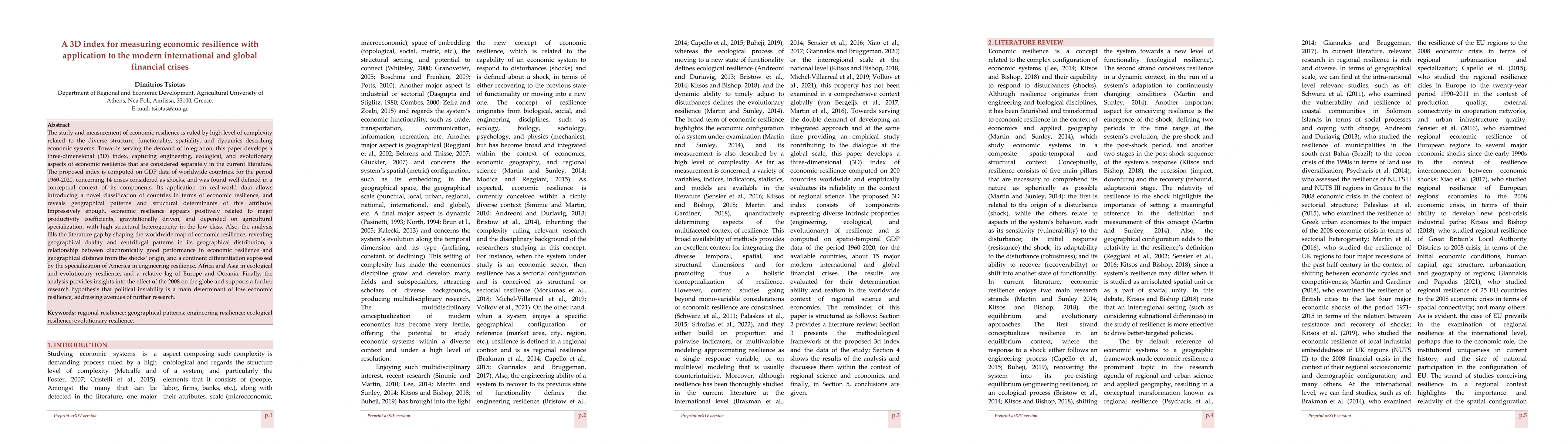 Thumbnail for A 3D index for measuring economic resilience with application to the
  modern international and global financial crises