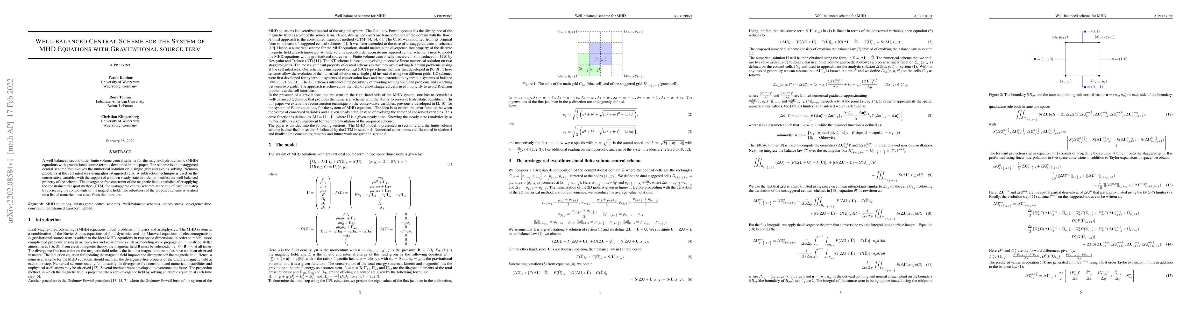 Thumbnail for Well-balanced Central Scheme for the System of MHD Equations with
  Gravitational source term