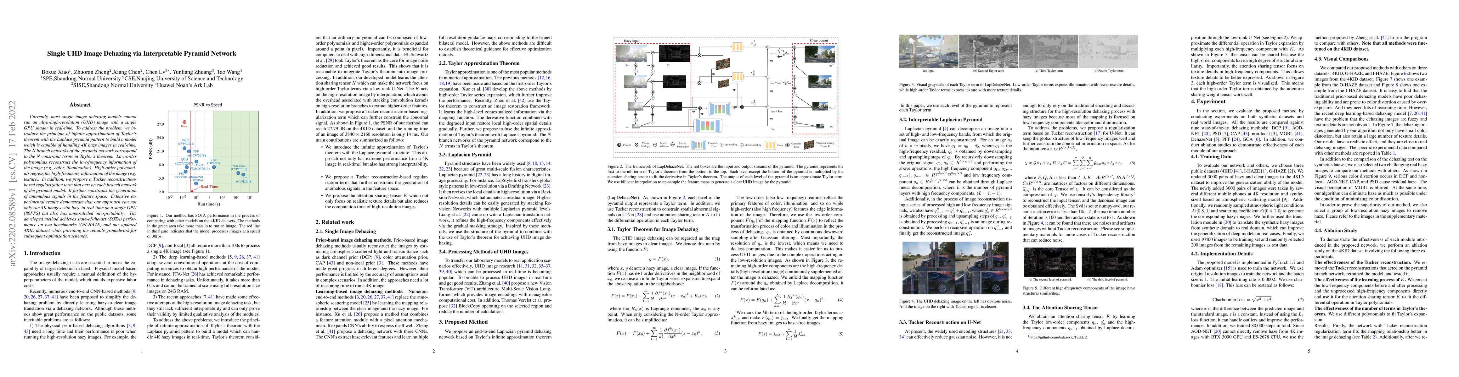 Thumbnail for Single UHD Image Dehazing via Interpretable Pyramid Network