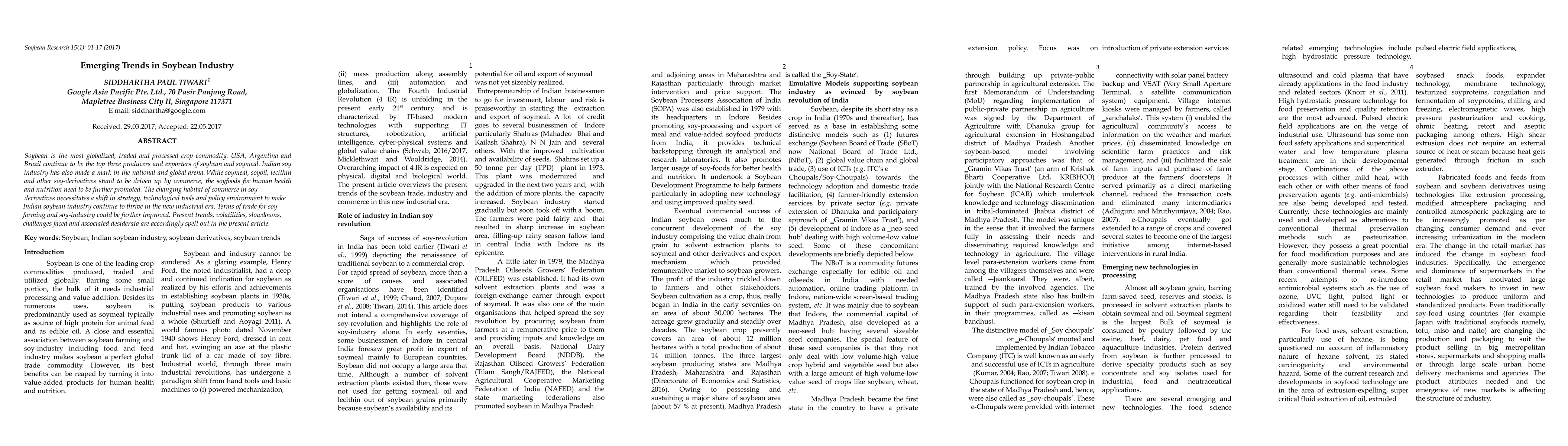 Thumbnail for Emerging trends in soybean industry