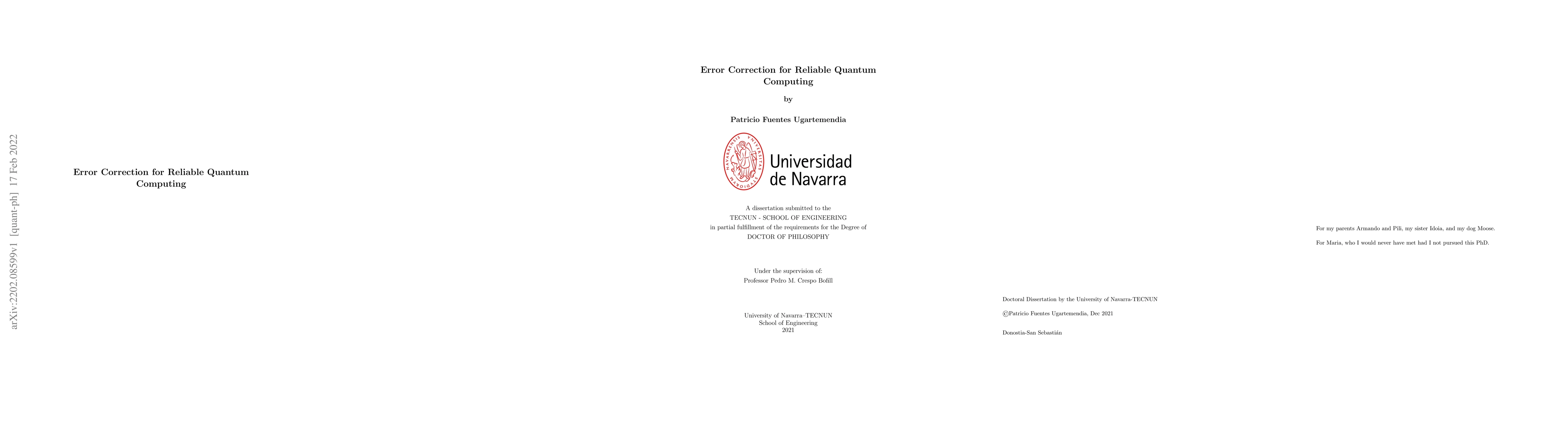 Thumbnail for Error Correction for Reliable Quantum Computing