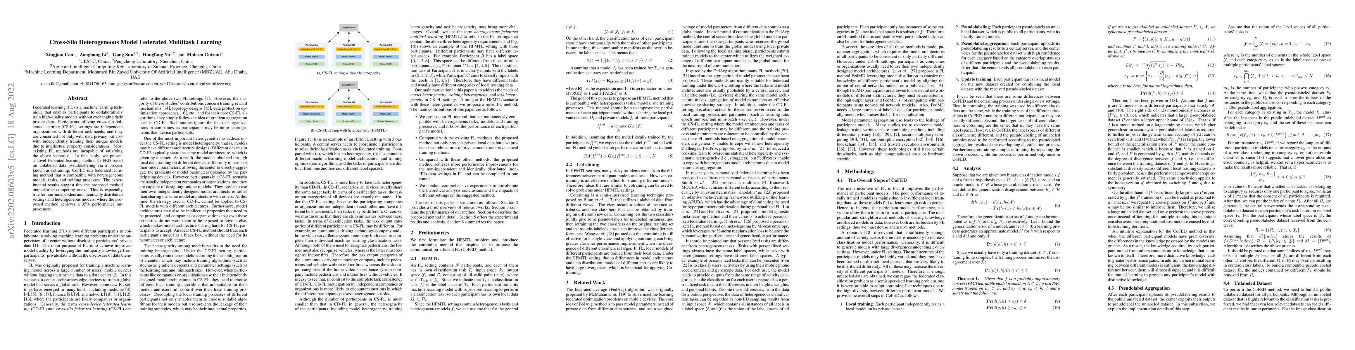 Thumbnail for Cross-Silo Heterogeneous Model Federated Multitask Learning