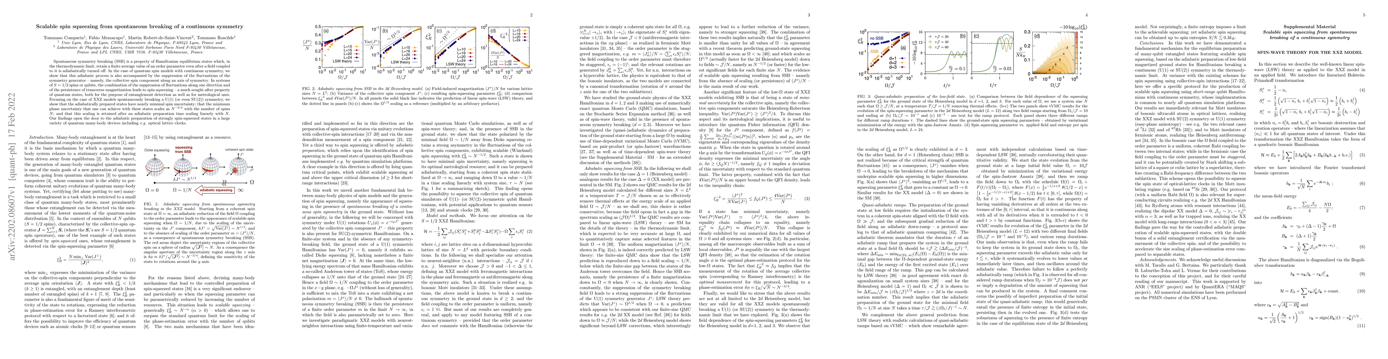 Thumbnail for Scalable spin squeezing from spontaneous breaking of a continuous
  symmetry